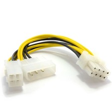 EPS Mainboard Netzteil Kabel 20cm 4 Pin ATX & 4 Pin LP4 Molex auf 8 Pin Power Cable price