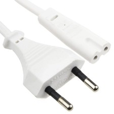 2 Pin Eurostecker auf 8 Stück 8 C7 Stecker Stromkabel 1,8m weiß Power Cable price
