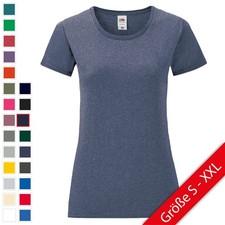 Fruit of the Loom Ladies Iconic T Damen T-Shirt tailiert weicher Griff NEU Damen-T-shirt price