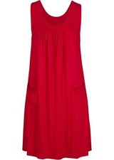 Kurzes Jerseykleid mit Taschen Gr. 36/38 Rot Damen Casual-Kleid Ärmellos Neu Damen-Casual Tasche price