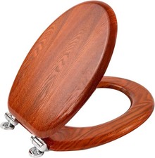 Holz WC-Sitz Badezimmer Soft Close Schnellverschluss Antik Kiefer leicht zu reinigen Toilet price