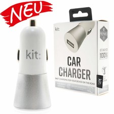 KIT CAR CHARGER USB KFZ Ladestecker Ladegerät 2.4A für Apple Samsung Sony weiß Ladegeräte & Kits price