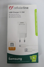 CELLULAR LINE USB Charger Netzteil Lader Kit 5 Watt Ladegerät Samsung Weiß Ladegeräte & Kits price