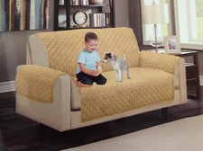 Gesteppter wasserabweisender Sofaschoner Latte Beige für 3 Sitzer Three-Seater Sofa price