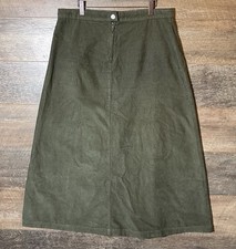 Wash Clothing Company Cord Maxi Rock Grün Baumwolle Lagenlook - UK 18 Modest Clothing price