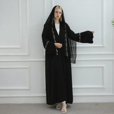 Loriya 2025 muslimische Damenbekleidung Nida Stickerei bescheidene Abaya mit Hijab Modest Clothing price