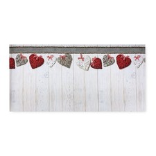 RUG Kitchen Runner Rutschfester Läufer HEARTS SHABBY made in Italy Runner Teppich price