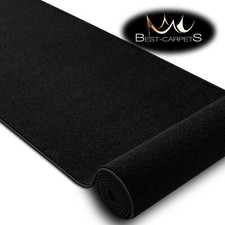 Moderner eleganter weicher Flurläufer ""KARMEL"" schlicht einfarbig SCHWARZ hochwertig Runner Teppich price