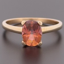 Solitärring 9 kt Gelbgold Mystic Topas Größe N gepunzt Gold Wedding Band price