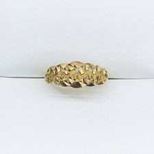 Vintage 916 22k Gelbgold Diamantschliff Kubanisches Glieder-Nugget gedreht Ring Größe 4 Gold Wedding Band price