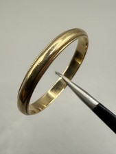 Vintage 14k 585 Gelbgold Milgrain einfacher Bandring Größe 6 2,4 mm Gold Wedding Band price