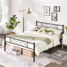 Modern Metallbett Doppelbett Bettrahmen  Einzelbett Bettgestelle mit Lattenrost Bett price