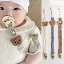 Süßer Bär Baby Schnuller Clip Kette Anti Tropfen Schnuller Halter Beißring Riemen Pacifier price