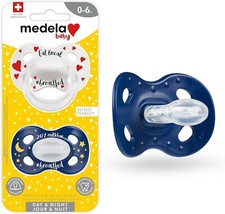 Medela Baby Schnuller Tag und Nacht leuchten im Dunkeln 0-6 Monate 2 Stück Pacifier price