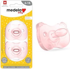Medela Baby Schnuller 6-18 Monate inklusive Sterilisationsetui 2er Pack rosa Pacifier price