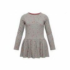 Verbaudet Kinderkleid Gr. 128 Grau mit rosa Blumen Mädchenkleid price