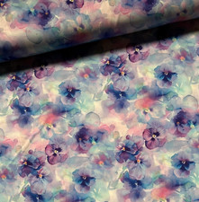 Stoff Patchworkstoff Meterware Baumwollstoff 50cm Blumen Stiefmütterchen Malerei Quilt price