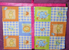 Stoff -  Patchwork  - ungewaschen - Elefant -Löwe - Giraffe Quilt price