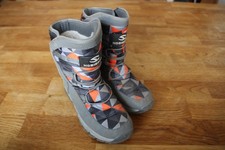 Jungen Schuhe Stiefel gefüttert Gr. 37 grau gemustert Jungen-Stiefel price