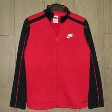 Nike Jungen rot schwarz Trainingsanzug Oberteil Jacke Alter 12-13 makellos Jungen-Tracksuit price