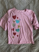 Ponytails Mädchen T-Shirt in Rosa Mit Applikationen Gr. 5/6 Mädchen-T-shirt price