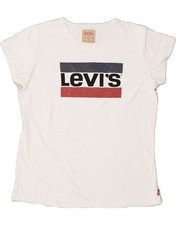 Levi's Mädchen Grafik T-Shirt Oberteil 15-16 Jahre weiß Baumwolle BI18 Mädchen-T-shirt price