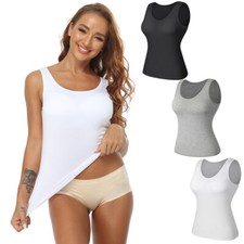 Damen-Tanktop mit integriertem BH Unterhemd Lässige Sportweste Mieder Korsett DE Damen-Tank Top price