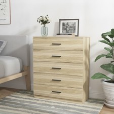Eichenholz Schlafzimmermöbel Kleiderschrank 5 Schubladen Kommode Kommode Wandmontage stabil Kommode / Vanity Table price