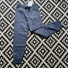 H&M Mädchen grau Herzmuster Jogginghose Fleece Trainingshose neu mit Etikett 9-10Y Mädchen-Tracksuit price