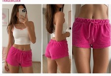Rosa Velours Shorts | Samt | Y2K | Größe M | Lounge Hotpants Damen-Shorts price
