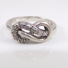 Sterlingsilber Unendlichkeit Ewigkeit 0,10 ctw Diamant Bandring Größe 6 LFE3 Diamond Eternity Ring price