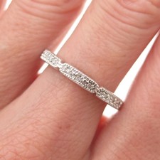 Clyde Duneier 925 Sterlingsilber echter Diamant Ewigkeit Band Ring Größe 7 Diamond Eternity Ring price