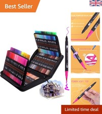 120 Dual Tip Brush Pens: Lebendige Kunstmarker für Kinder & Erwachsene Kreativität Chisel Tip (Calligraphy) Stift price