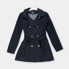 H&M Trenchcoat Gr. 36 für Damen in schwarz Übergangsmantel zweireihig Frühling Damen-Trench Mantel price