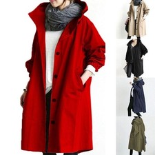 ⭐Damen Jacke Wasserdichter Regenmantel Kapuzenparka Langer Trenchcoat Freizeit # Damen-Trench Mantel price