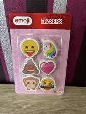 ❤️ERASER-RADIERER SET✨EMOJI 😅😎NEU OVP✨6 Versch. Motive 🥰The Iconic Brand 🔥 Eraser price