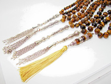 TIGERAUGE ISLAMISCHE GEBETSPERLEN TASBIH MISBAHA 6, 8 & 10 mm x 33 & 99 STÜCK ZIKR Prayer Beads price