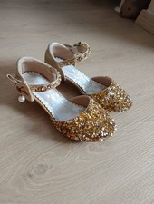 Mädchen Prinzessin Pumps Ballerinas, Gold - Glitzer Größe 30 Mädchen-Ballerinas price