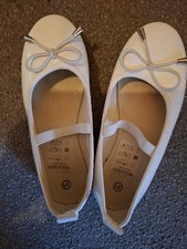 Schuhe Ballerinas Mädchen  Gr.31 Weiß Lackwaren Neu Mädchen-Ballerinas price