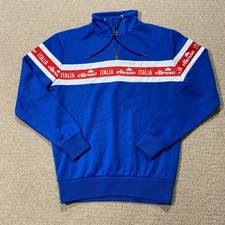 Ellesse Sweatshirt Damen Größe 6 UK Oversize Blau 1/4-Reißverschluss Trainingsanzug Oberteil Pullover Damen-Tracksuit price