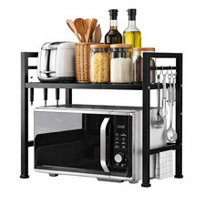 2 Ebenen Erweiterbar Mikrowelle Regal Ständer Küche Organizer Platzsparendes Gestell Microwave Ovens price