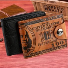 2x Herren Geldbörse 100 Dollar PU-Leder Portemonnaie  Geldbeutel mit Druckknopf Herren-Geldbörse price