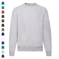 Fruit of the Loom Basic Raglan Sweatshirt Sweat Pullover Herren Damen Unisex Herren-Sweatshirt price