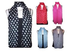 Central Chic Polka Dot Chiffon Schal 60er Retro Partys Kopftuch Haarband Party Headscarf price