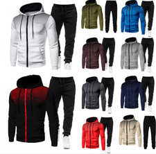 DE Herren Tracksuit Suit Jogginganzug Sportanzug Sporthose Hoodie Trainingsanzug Herren-Tracksuit price