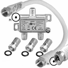 Vorrang Schalter Umschalter Master Slave LNB an 2 SAT Receiver Kabel Adapter UHD Satellite Receiver Zubehör price