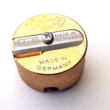 German Made Massiver Messing Bleistiftspitzer Doppelloch Rund Metall für 8mm 10mm Pencil Sharpener price