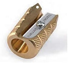 M+R Messing Bleistiftspitzer Granate Einloch Schwerlast Metall + Schlüsselloch Pencil Sharpener price