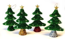 Lametta Weihnachtsbaum 17 cm Christbaumschmuck hängend stehend x1 oder Set Christmas Tree price