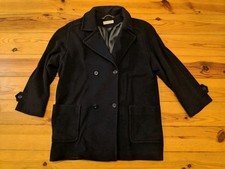 JACQUES VERT DAMEN MARINEBLAU WOLLE & KASCHMIR MISCHUNG ÜBERMANTEL GUTER ZUSTAND GRÖSSE 16 Damen-Overcoat price